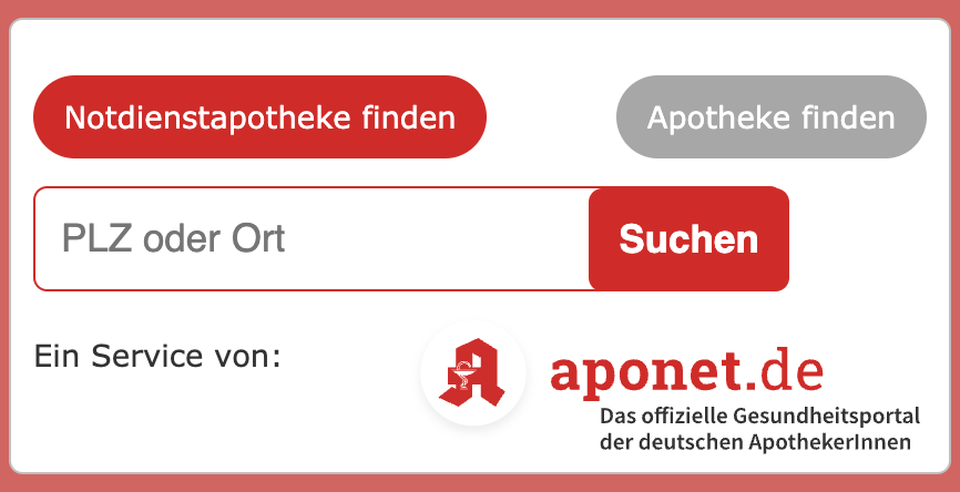 Notdienstapotheke finden